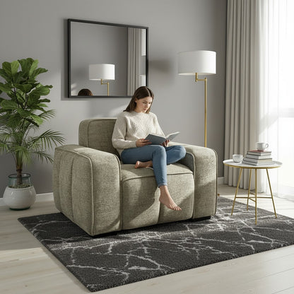 Paris Beige Fabric Armchair