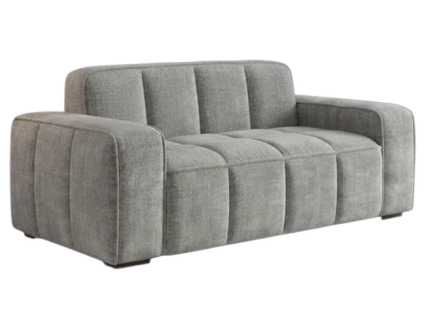 Paris Grey Fabric 2 Seater Sofa