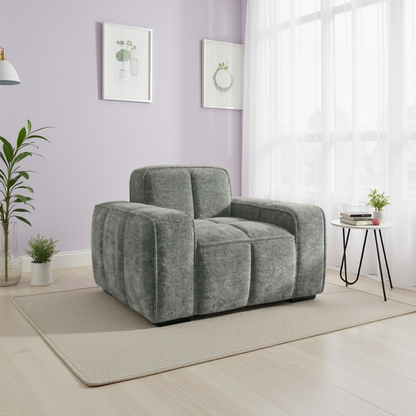 Paris Grey Fabric Armchair