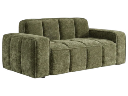 Paris Olive Green Fabric 2 Seater Sofa