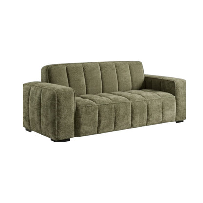 Paris Olive Green Fabric 3 Seater Sofa