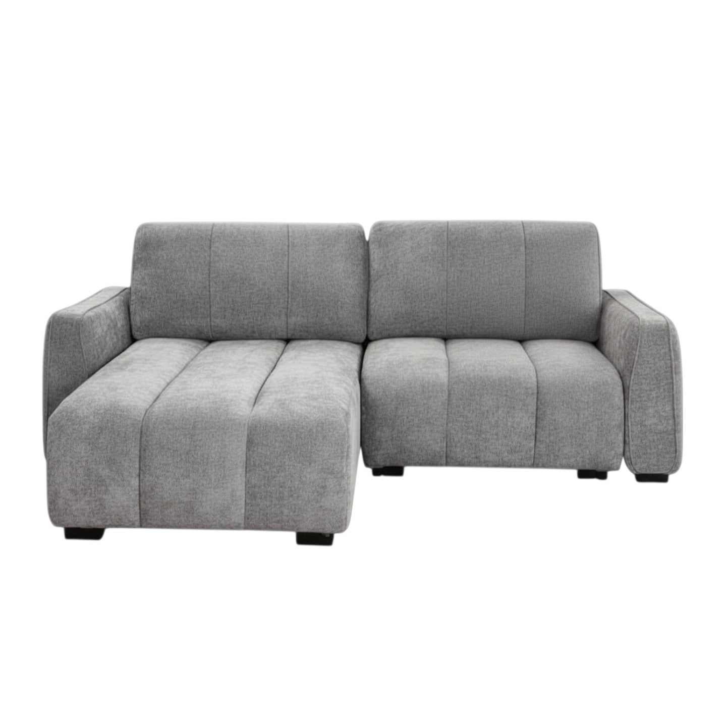 Portland Sofabed Grey Fabric Universal Storage Corner Sofa
