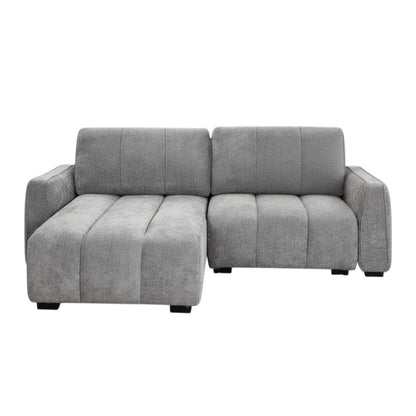 Portland Sofabed Grey Fabric Universal Storage Corner Sofa