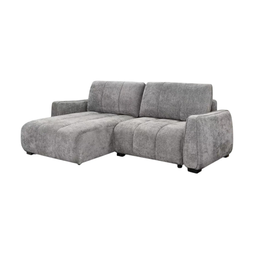 Portland Sofabed Grey Fabric Universal Storage Corner Sofa