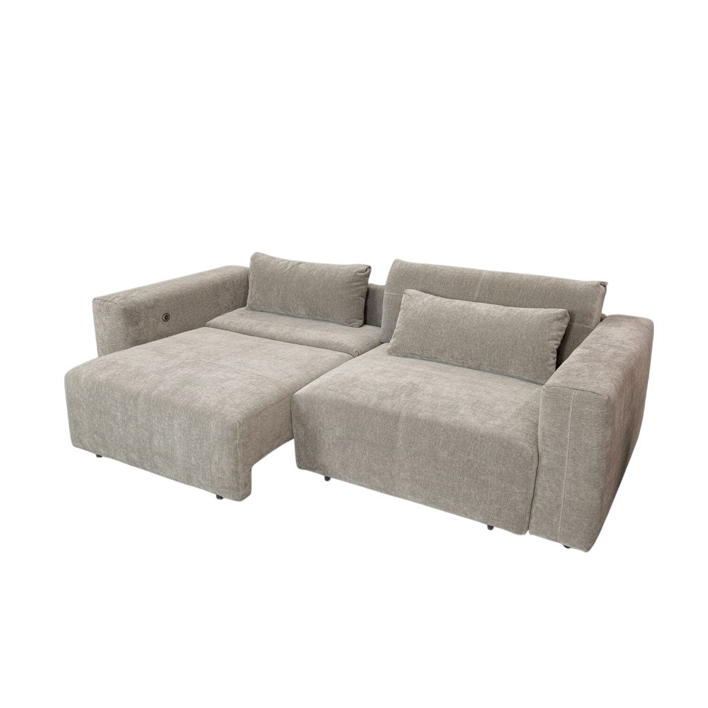 Prescott Sofabed Electric Beige Fabric Sofa