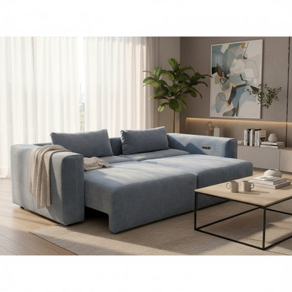 Prescott Sofabed Electric Grey Fabric Sofa
