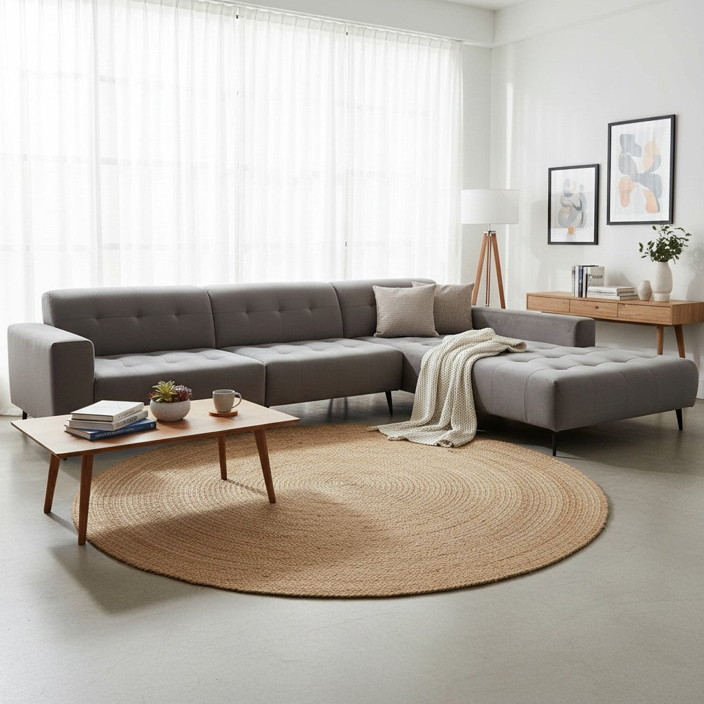 Oslo Open 3 Piece Plan Sofa In Burnt Orange Velvet Fabric