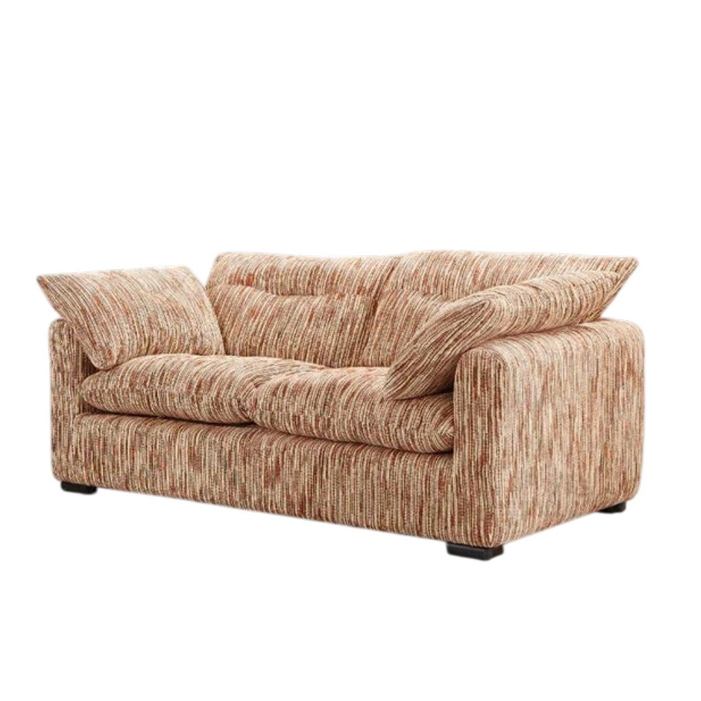 Quetta Rust Beige Fabric 2 Seater Sofa