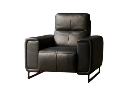 Richmond Electric Recliner Black Leather Armchair