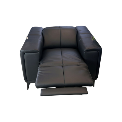 Richmond Electric Recliner Black Leather Armchair