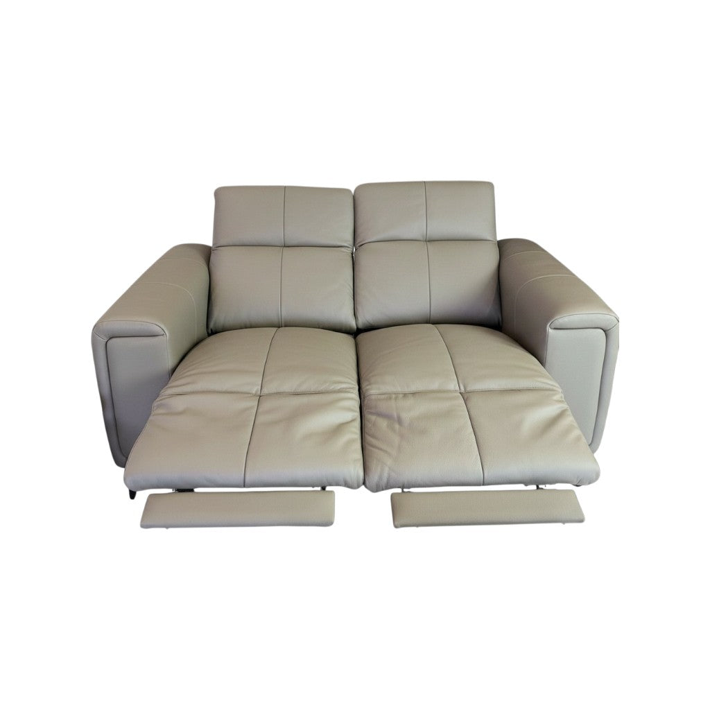 Richmond Electric Recliner Grey Leather 3+2 Sofa Suite