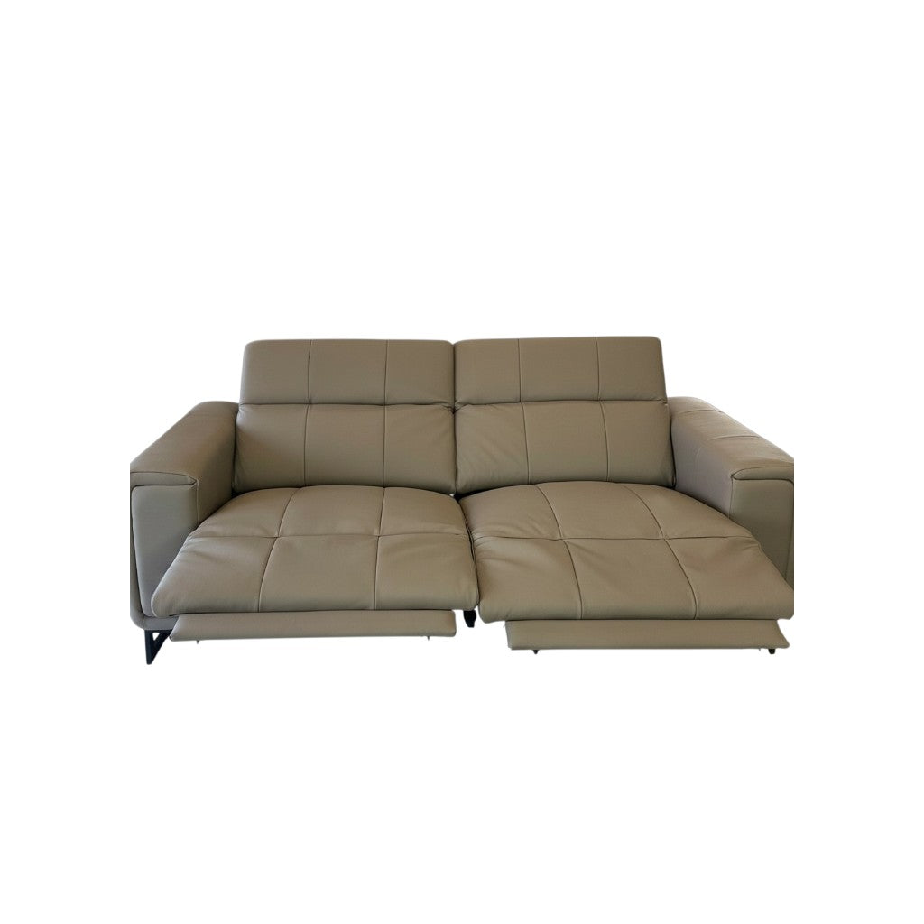 Richmond Electric Recliner Grey Leather 3+2 Sofa Suite