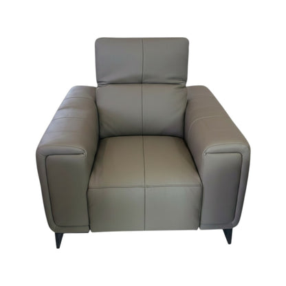 Richmond Electric Recliner Grey Leather Armchair