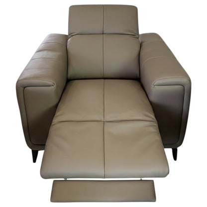 Richmond Electric Recliner Grey Leather Armchair
