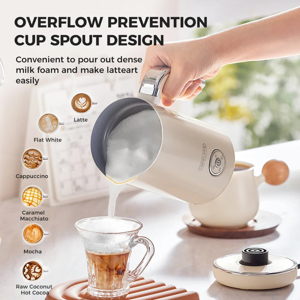 Automatic Milk Frother - Electric Foamer Hot Cold Cappuccino Maker Chocolate Mixer Warmer
