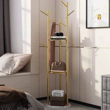 Marble Coat Rack Hanger for Bedroom Office-Gold