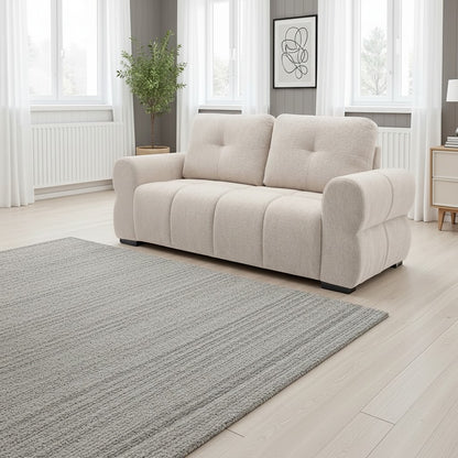 San Marino Beige Fabric 2 Seater Sofa