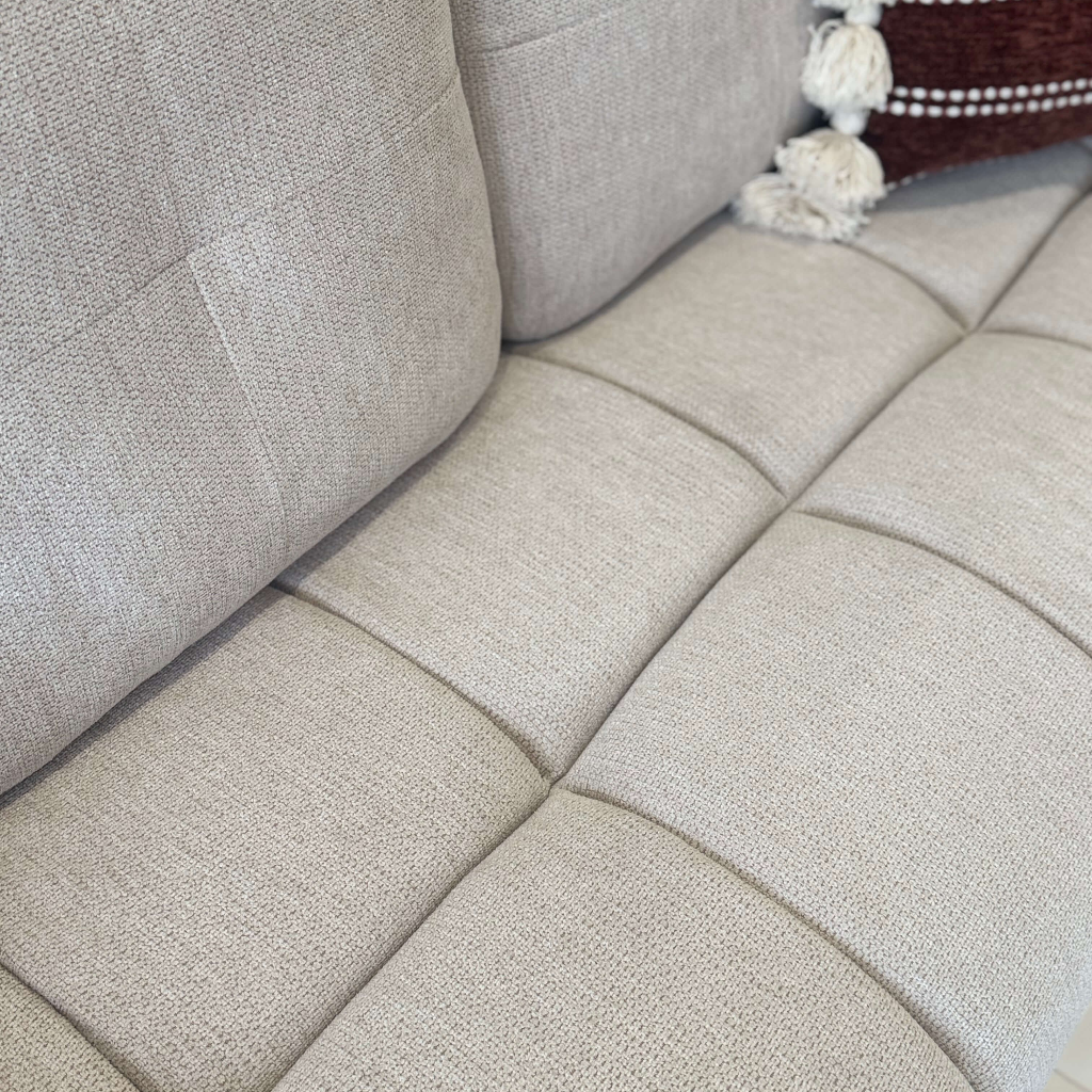 San Marino Beige Fabric 3 Seater Sofa