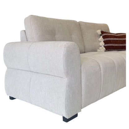 San Marino Beige Fabric 2 Seater Sofa