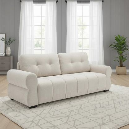 San Marino Beige Fabric 3 Seater Sofa