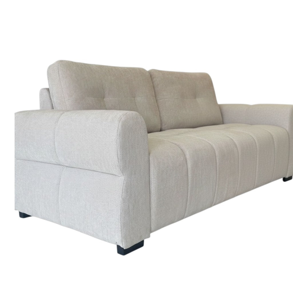 San Marino Beige Fabric 3 Seater Sofa