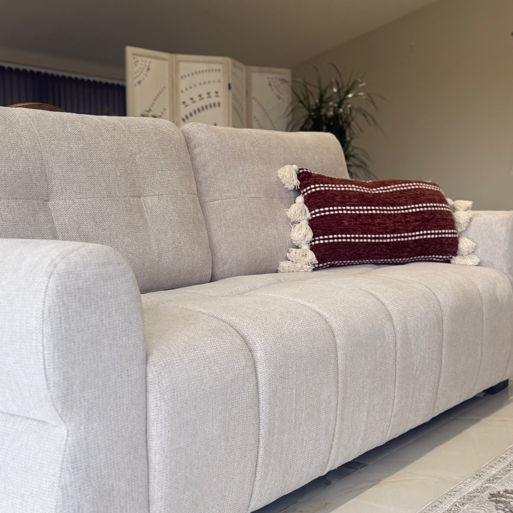 San Marino Beige Fabric 3+2 Sofa Suite