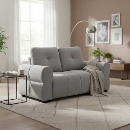 San Marino Grey Fabric 2 Seater Sofa