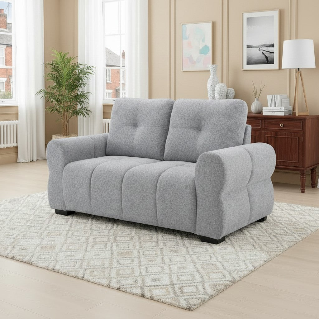 San Marino Grey Fabric 2 Seater Sofa