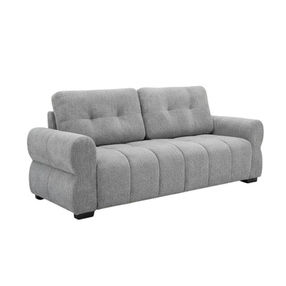 San Marino Grey Fabric 3 Seater Sofa