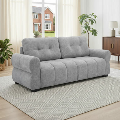 San Marino Grey Fabric 3 Seater Sofa