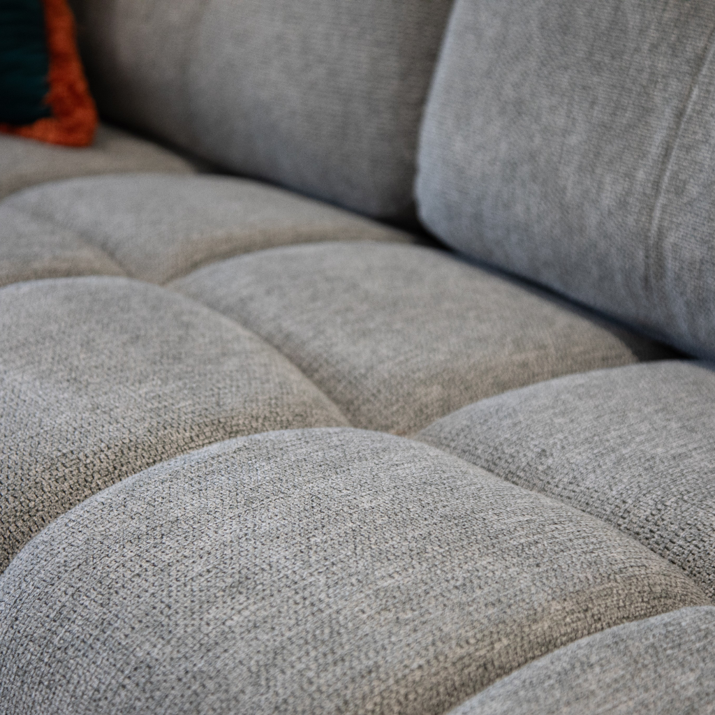 San Marino Grey Fabric 3 Seater Sofa