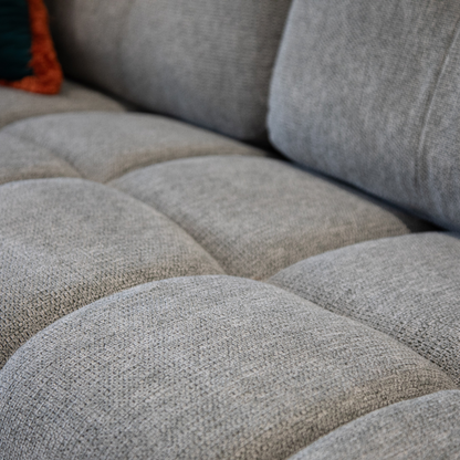 San Marino Grey Fabric 3 Seater Sofa