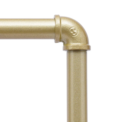 Standing Galvanized Pipe Clothing Rack With Wheels  120*40*160cm