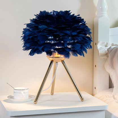 Goose Feather LED Table Lamp – Elegant Ambience for Modern Interiors