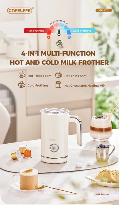 Automatic Milk Frother - Electric Foamer Hot Cold Cappuccino Maker Chocolate Mixer Warmer