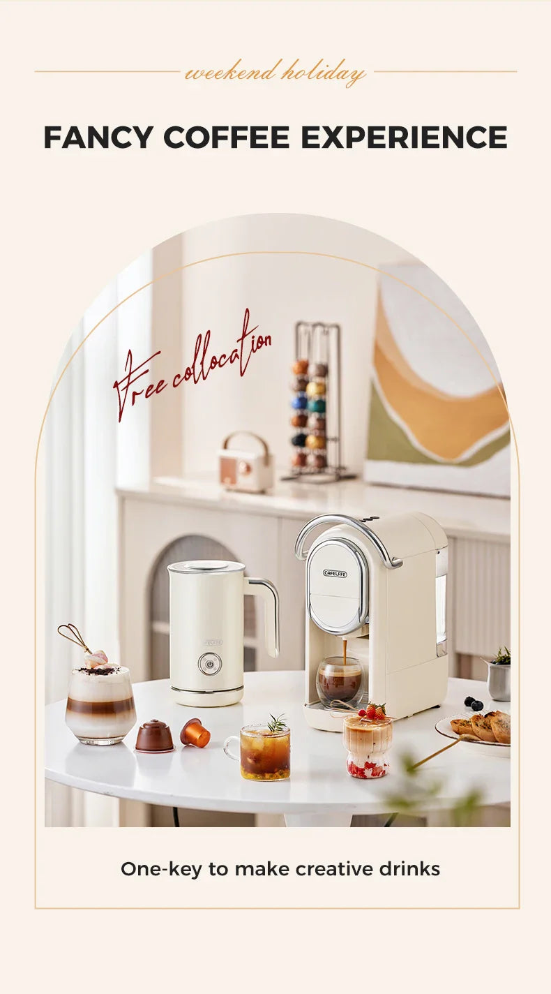 Automatic Milk Frother - Electric Foamer Hot Cold Cappuccino Maker Chocolate Mixer Warmer