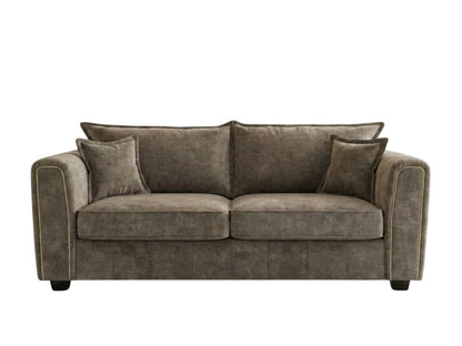 Serena Brown Fabric 3 Seater Sofa