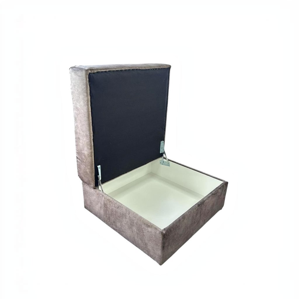 Serena Brown Fabric Storage Footstool