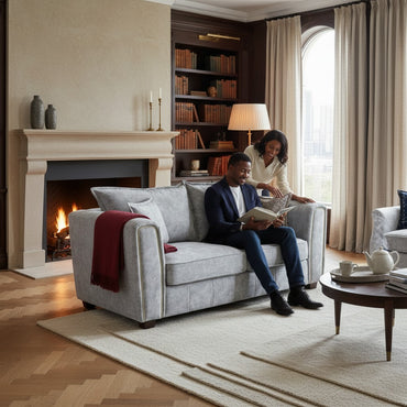 Serena Grey Fabric 2 Seater Sofa