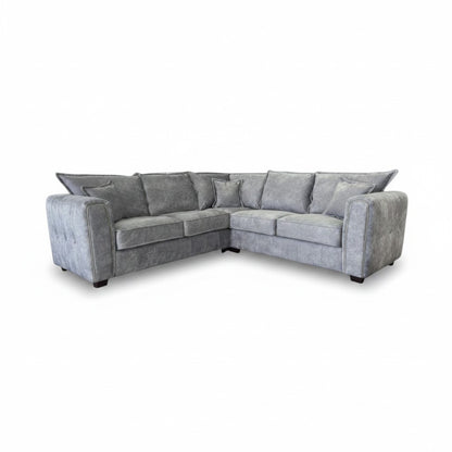 Serena Grey Fabric Large Corner Sofa