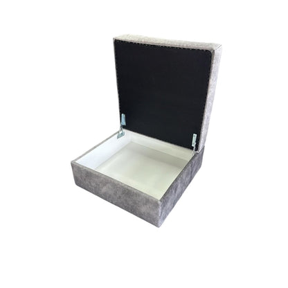 Serena Grey Fabric Storage Footstool