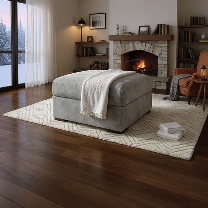 Serena Grey Fabric Storage Footstool