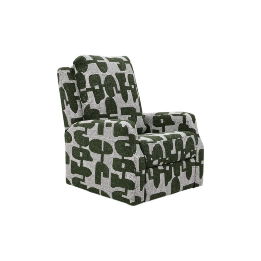 Seville Electric Reclining Green Fabric Armchair