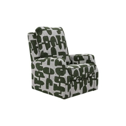 Seville Electric Reclining Green Fabric Armchair