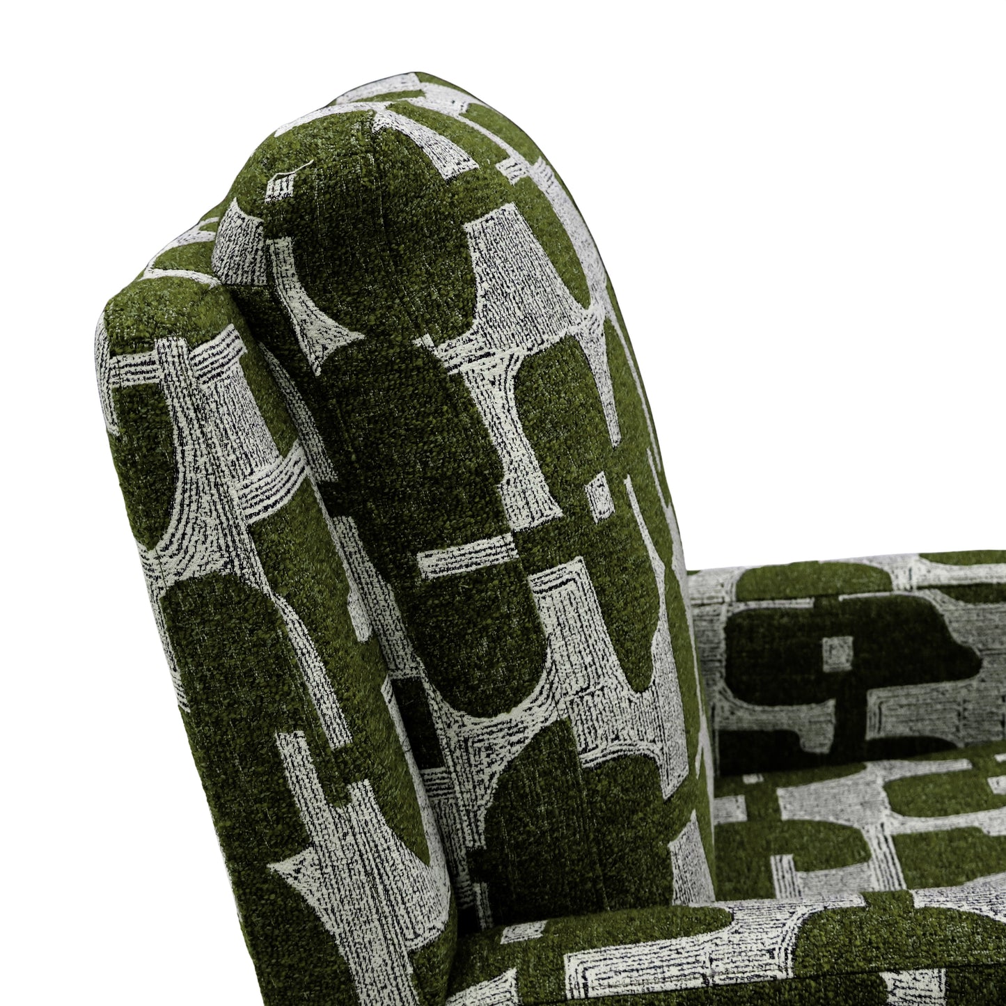Seville Electric Reclining Green Fabric Armchair