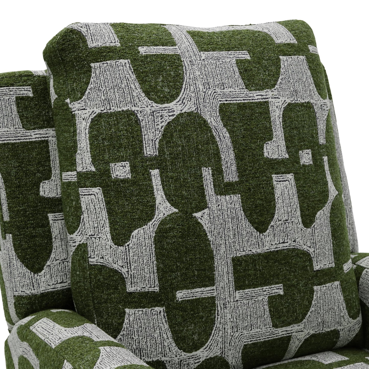 Seville Electric Reclining Green Fabric Armchair