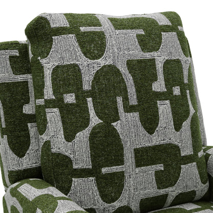 Seville Electric Reclining Green Fabric Armchair