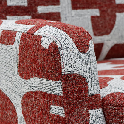 Seville Electric Reclining Red Fabric Armchair