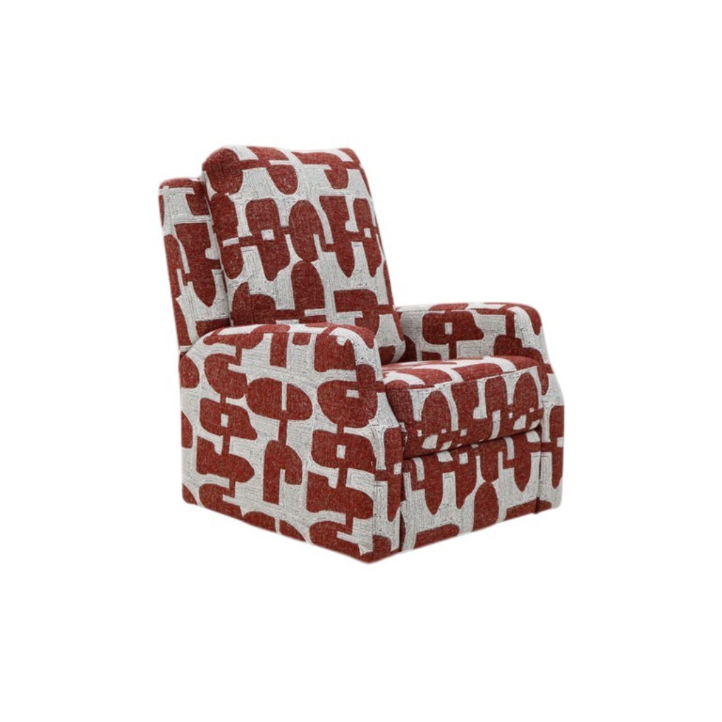 Seville Electric Reclining Red Fabric Armchair