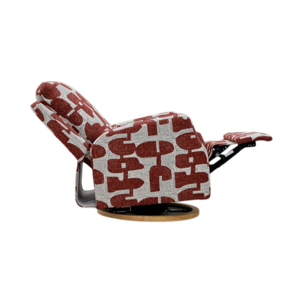 Seville Electric Reclining Red Fabric Armchair